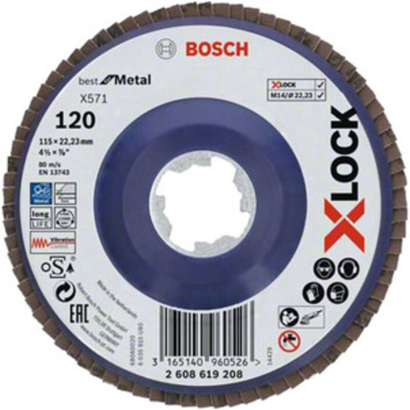 Bosch-A Disco Lamellare Xlock Gr 120 D 115 Mm Bosch 10 Pz