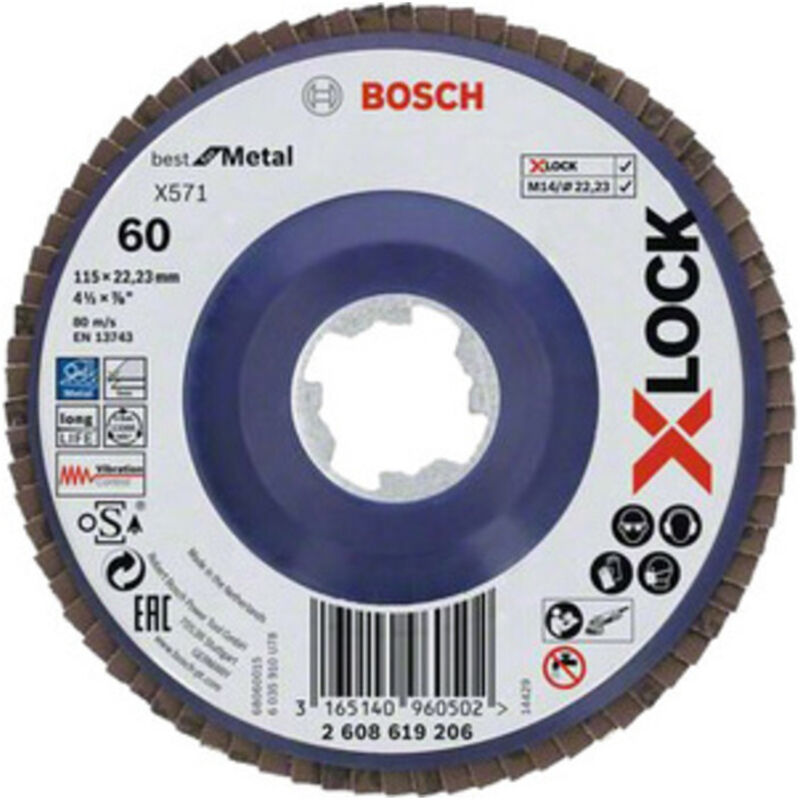 Bosch-A Disco Lamellare Xlock Gr 60 D 115 Mm Bosch 10 Pz