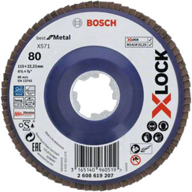 Bosch-A Disco Lamellare Xlock Gr 80 D 115 Mm Bosch 10 Pz