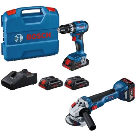Bosch-B Kit 18V Trapano+Smerig.+3 Batt.4,0Ah+Caric.