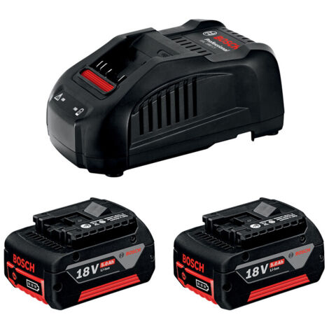 BOSCH-B KIT 2 BATTERIE 18V-5.0 Ah + CARICABATTERIE