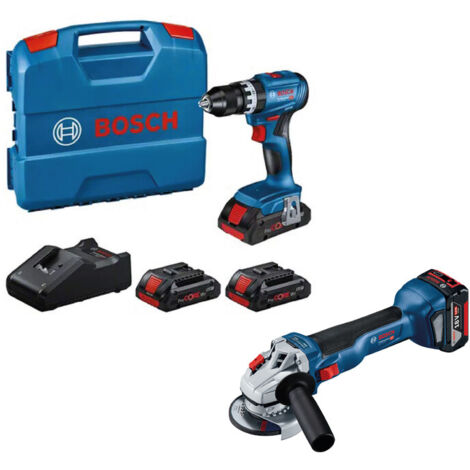 BOSCH-B SET 18V TRAPANO+SMERIG.+3 BATT.4,0Ah+CARIC.- 1,0 confezione