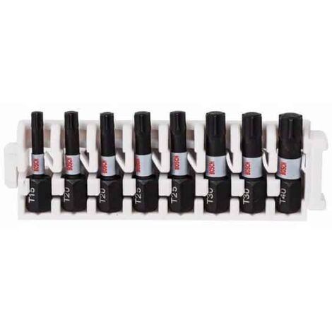 BOSCH Barette 8 embouts de vissage PH/PZ Impact Control - 2608522323