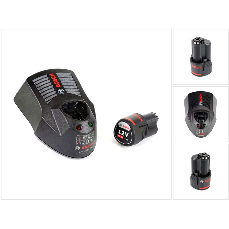 Basis Set 12 v - 1x Batterie gba 12 v 3,0 Ah + Chargeur gal 1230 cv - Bosch
