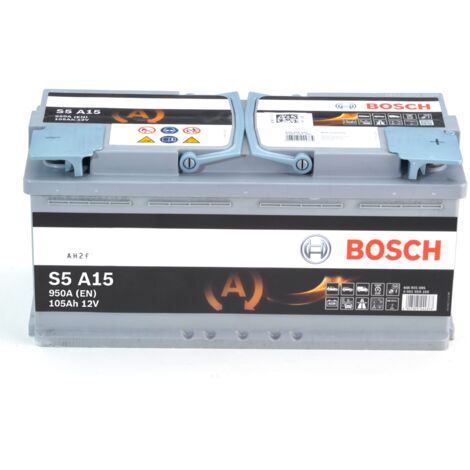 Bosch – Batterie de démarrage 12V 75Ah – Technologie AGM pour démarrage rapide – Compatible avec véhicules essence et diesel
