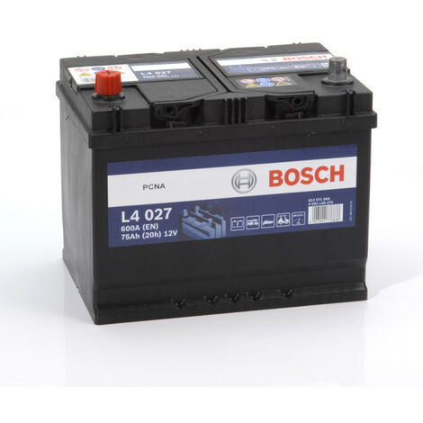 Bosch – Batterie décharge lente 12V 75Ah L4027 – Plomb Calcium – Sans entretien – Pour systèmes d'énergie solaire et éolienne - 0092L40270