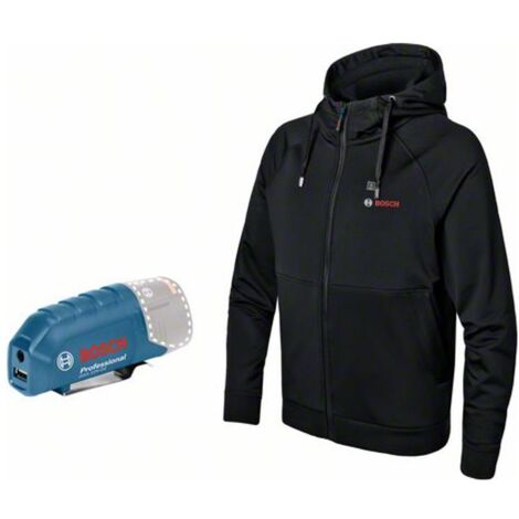 Bosch beheizbare Sweatjacke / Heizjacke GHH 12+18V XA (Basic Version) ohne Akku Gr. M schwarz