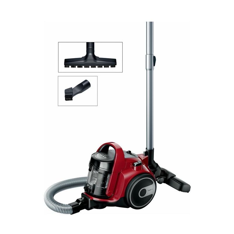 BGC05AAA2 Aspirapolvere a Carrello Senza Sacco 700W 1,5 Litri 78Db Rosso-Nero - Bosch