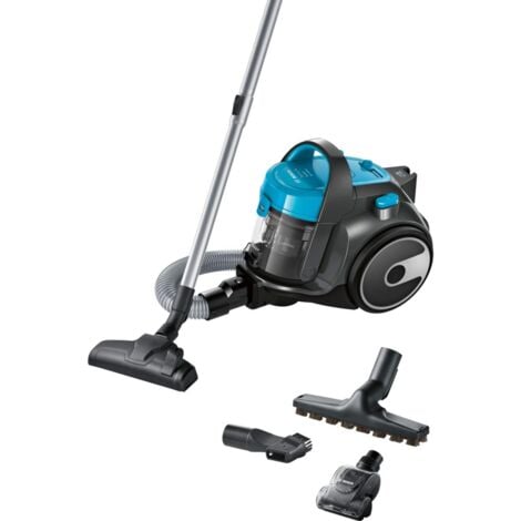 Bosch BGS05X240 Aspirapolvere a Traino Senza Sacco con Filtro Igienico PureAir, Design Compatto, Potente, Turchese