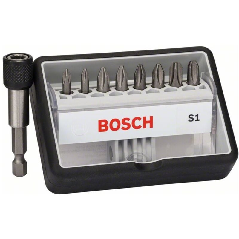 Image of Schrauberbit-Set Robust Line s Extra-Hart 8 + 1 teilig 25 mm ph - Bosch