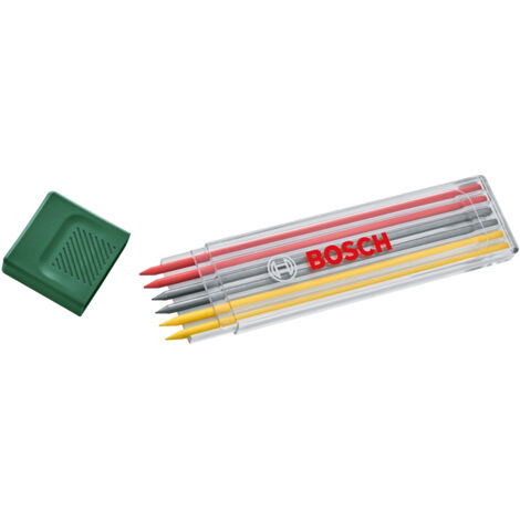 BOSCH Bleistiftminen, 1600A032UV, mehrfarbig 2,8 mm, 6 Stück