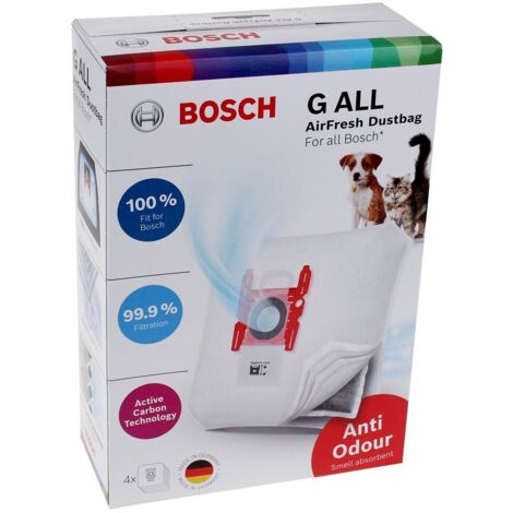 Bosch - bolsas de aspiradora antiolor 4pcs - 17002915 - 4242005494798