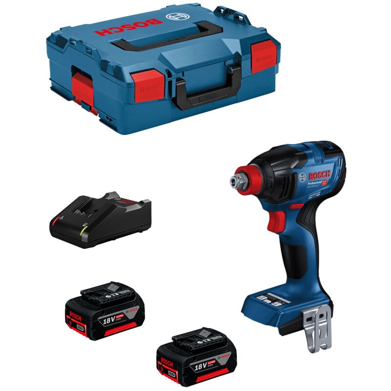Bosch Professional - Impact Wrench bosch gdx 18V-210 c (2 x 5,0 Ah + GAL18V-40 + L-Boxx 136)