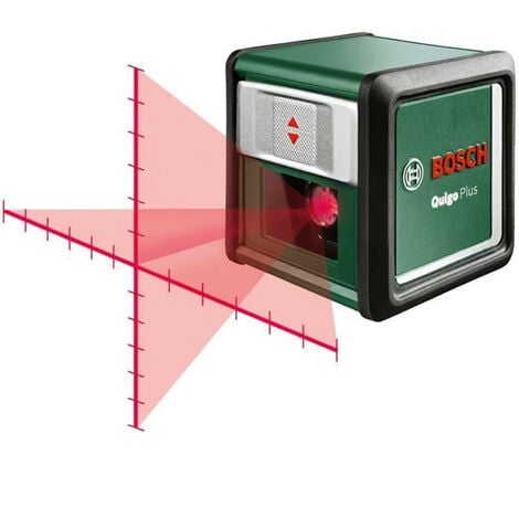 Laser ligne en croix Bosch - Quigo + (Portée 7 m, livré avec piles, trépied 1,1m et coffret)