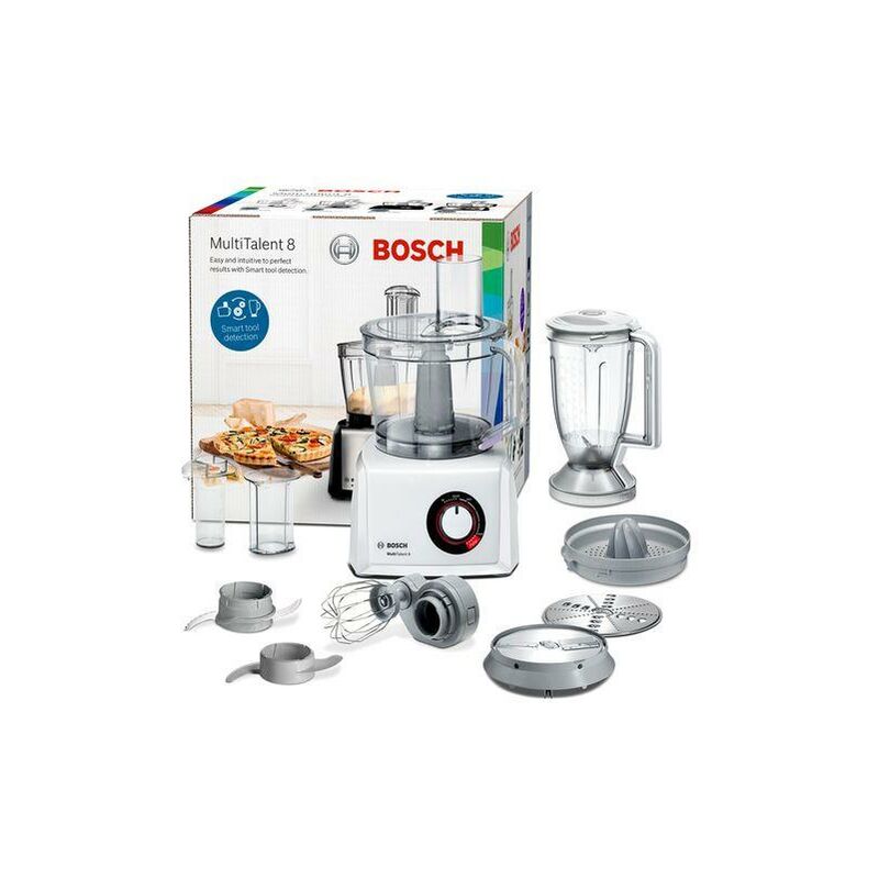 Bosch - multitalent 8 robot de cuisine 3,9 l translucide, white balance intégrée 1100 watt