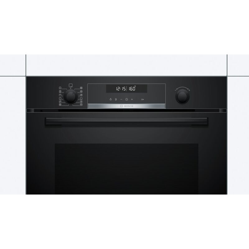 Bosch HBA578BB0 Series 4 - Four encastré/A / 71 L/Noir/Porte battante/Affichage LCD / 10 types de chauffage, AutoPilot 10 / Pyrolyse/Air chaud 3D