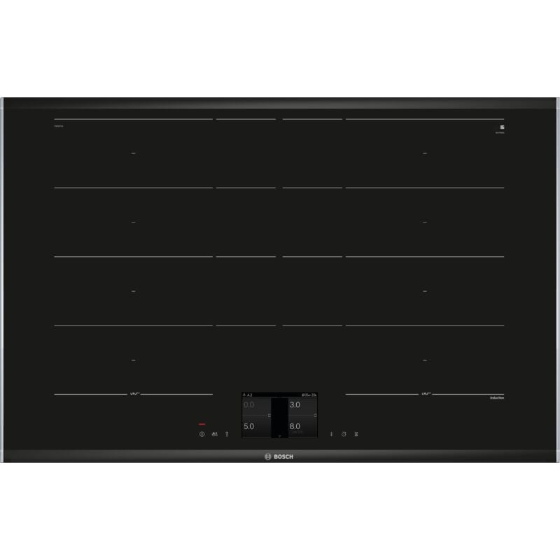 Bosch - Series 8, Flex induction hob, 80 cm, Black, surface mount with frame, PXY875KW1E