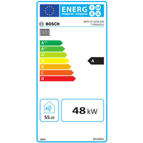 Bosch Brennwert-Standardpaket Condens Bopa ST GC98-028, 9800i W, 50kW, Heizgerät, Abgaspaket C33x, Schlammabscheider DN 40, Rot