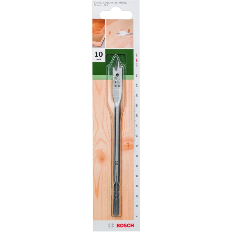 

BOSCH 2609255258 Broca fresadora plana, hexagonal Ø 10,0 mm- L- 155 mm
