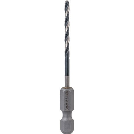 BOSCH - Broca helicoidal HSS, hexagonal 2,5 mm 2.5 x 30 x 69 mm