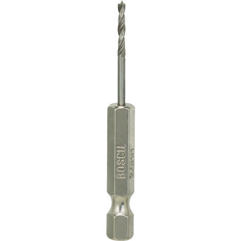 BOSCH - Broca helicoidal madera, hexagonal 1/4 2 x 24 x 62 mm