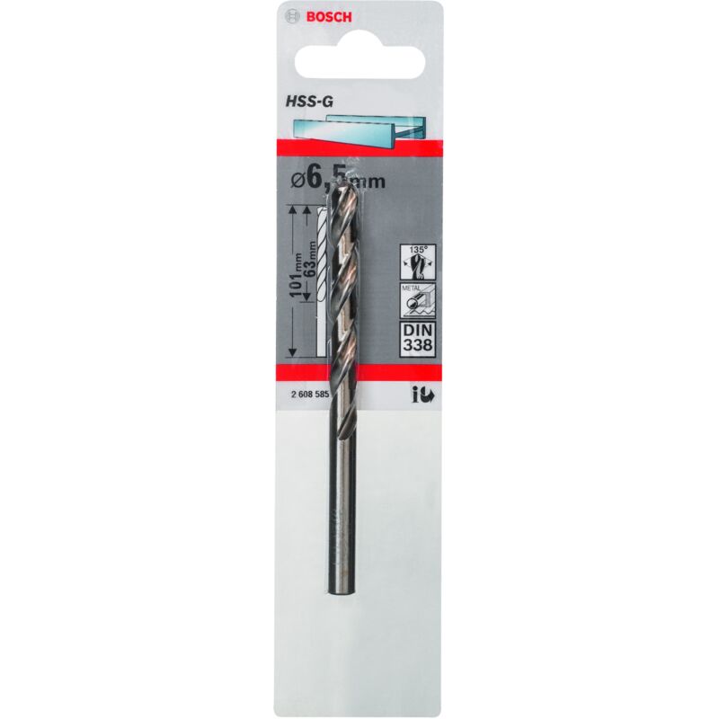 

BOSCH 2608585927 Broca para metal HSS-G, DIN 338 6,5 x 63 x 101 mm