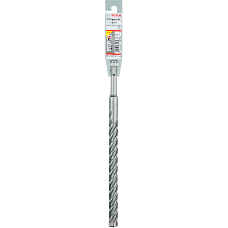 

BOSCH 2608833823 Brocas martillos perforadores SDS-plus-5X 15 x 200 x 260mm