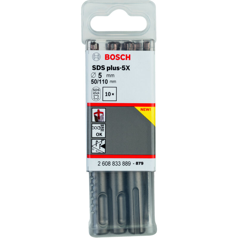 

BOSCH 2608833889 Brocas martillos perforadores SDS-plus-5X 5 x 50 x 110 mm