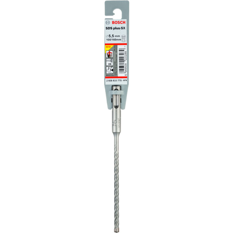 

BOSCH 2608833775 Brocas martillos perforadores SDS-plus-5X 5,5 x 100 x 160