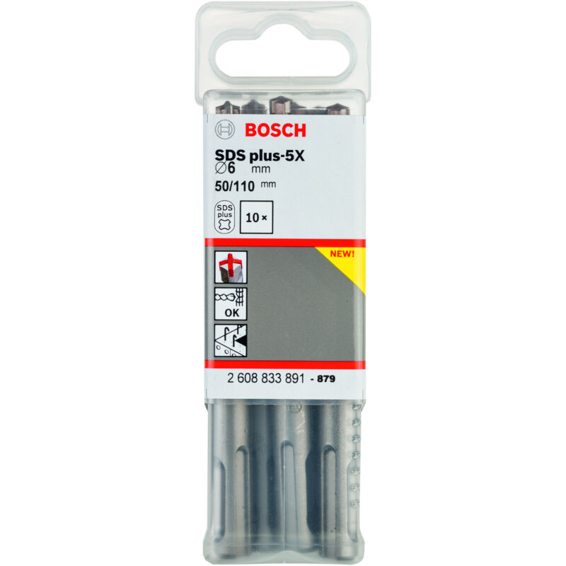 

BOSCH 2608833891 Brocas martillos perforadores SDS-plus-5X 6 x 50 x 110 mm