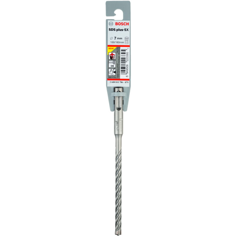 

BOSCH 2608833786 Brocas martillos perforadores SDS-plus-5X 7 x 100 x 160 mm
