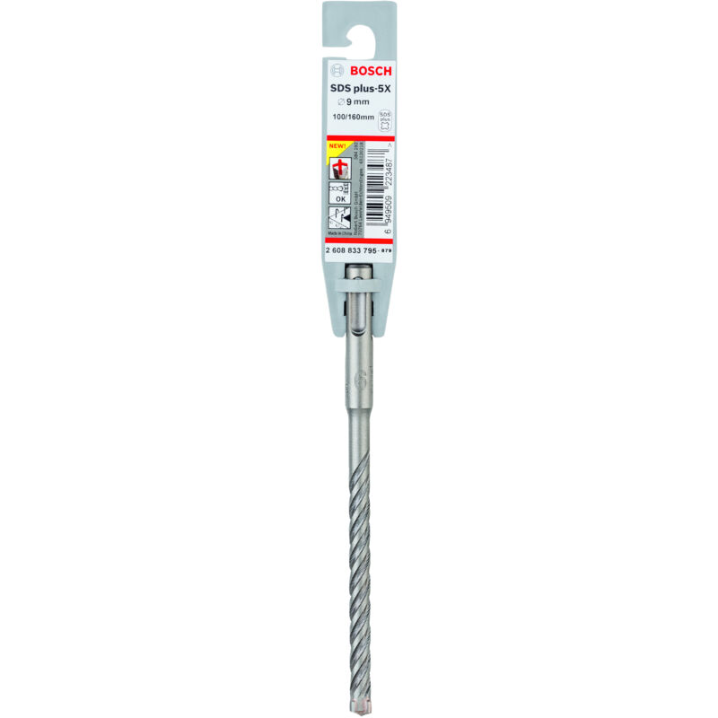 

BOSCH 2608833795 Brocas martillos perforadores SDS-plus-5X 9 x 100 x 160 mm