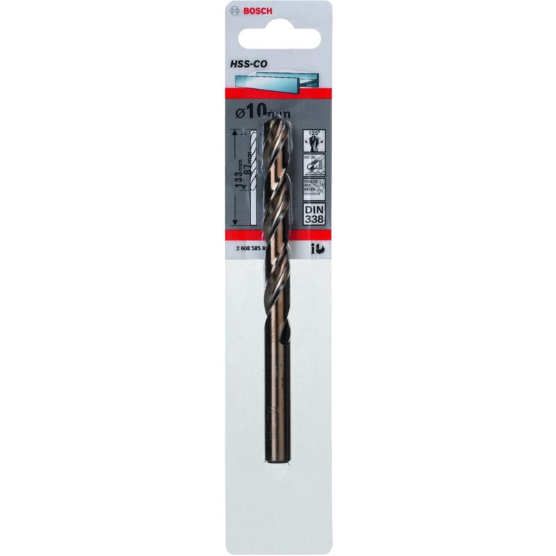 

2608585864 Brocas metálicas HSS-Co, DIN 338 10 x 87 x 133 mm - Bosch