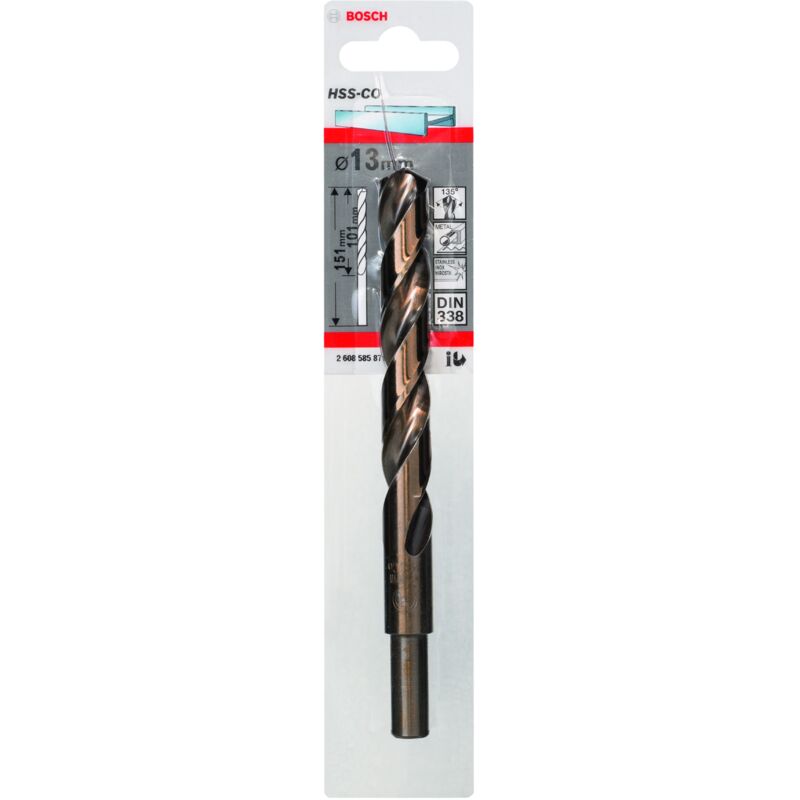 

BOSCH 2608585871 Brocas metálicas HSS-Co, DIN 338 13 x 101 x 151 mm