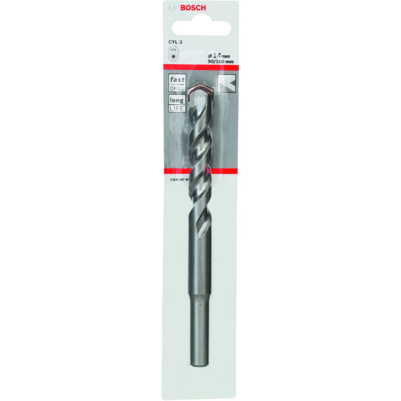 

2608597669 Brocas para hormigón CYL-3 14 x 90 x 150 mm d 10 mm - Bosch