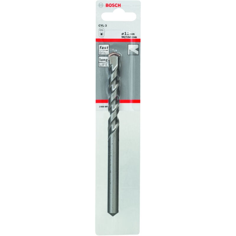 

2608597666 Brocas para hormigón CYL-3 11 x 90 x 150 mm d 10 mm - Bosch