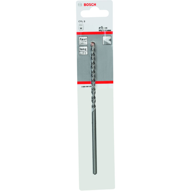 

BOSCH 2608597677 Brocas para hormigón CYL-3 5 x 90 x 150 mm d 4,5 mm