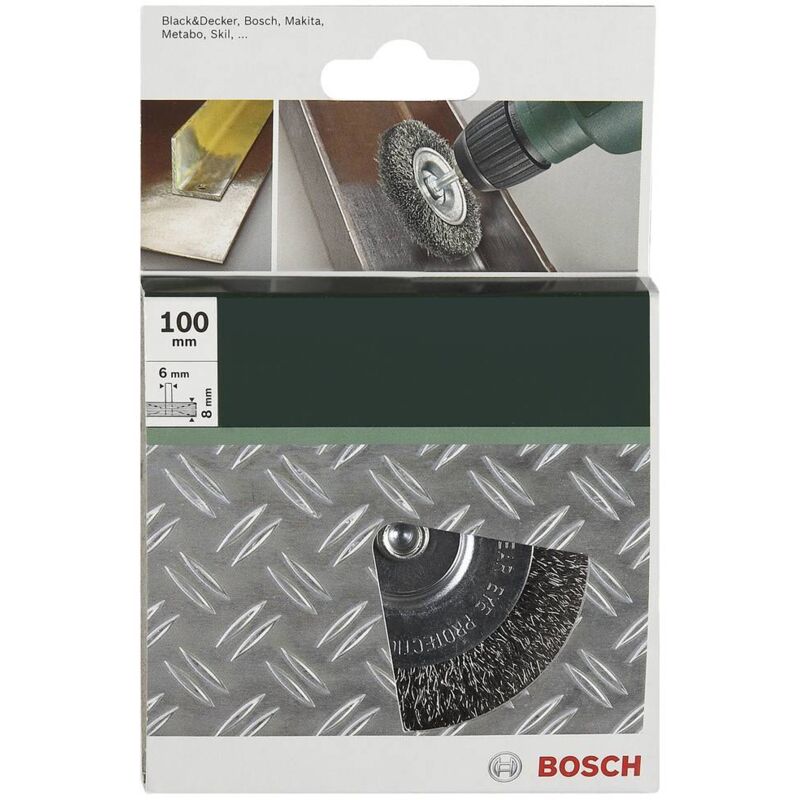 Brosse circulaire &agrave; fils ondul&eacute;s, &Oslash; 100 mm 6 mm