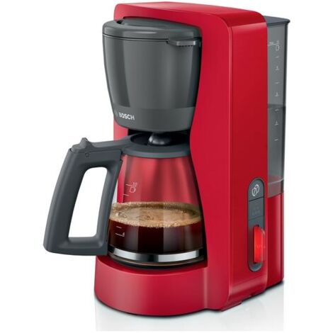 Bosch – Cafetière filtre 1200 W TKA3M134 – 15 tasses – Système AromaPlus pour extraction optimale – Verre, arrêt automatique, maintien au chaud