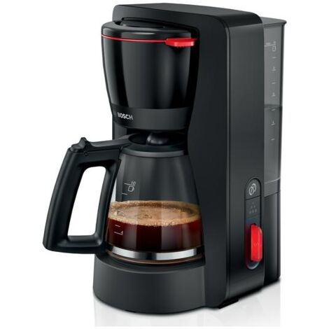 Bosch – Cafetière filtre 1,25 L TKA3M133 – 1200 W – Système anti-goutte – Bouton Aroma+ pour intensité réglable – Verre et porte-filtre pivotant