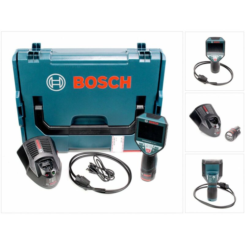 Gic 120 c Professional Caméra d'inspection sans fil, 10,8 v + 1x Batterie 1,5 Ah + Chargeur + L-Boxx ( 0601241201 ) - Bosch