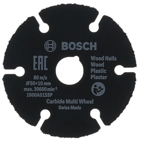 Bosch Carbide Multi Wheel disque de coupe 50x10 mm noir