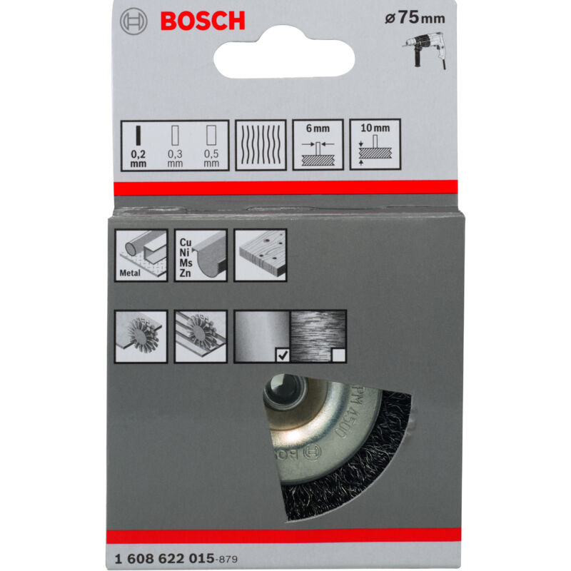 

BOSCH 1608622015 Cepillo de disco 75 mm 0,2 mm 10 mm