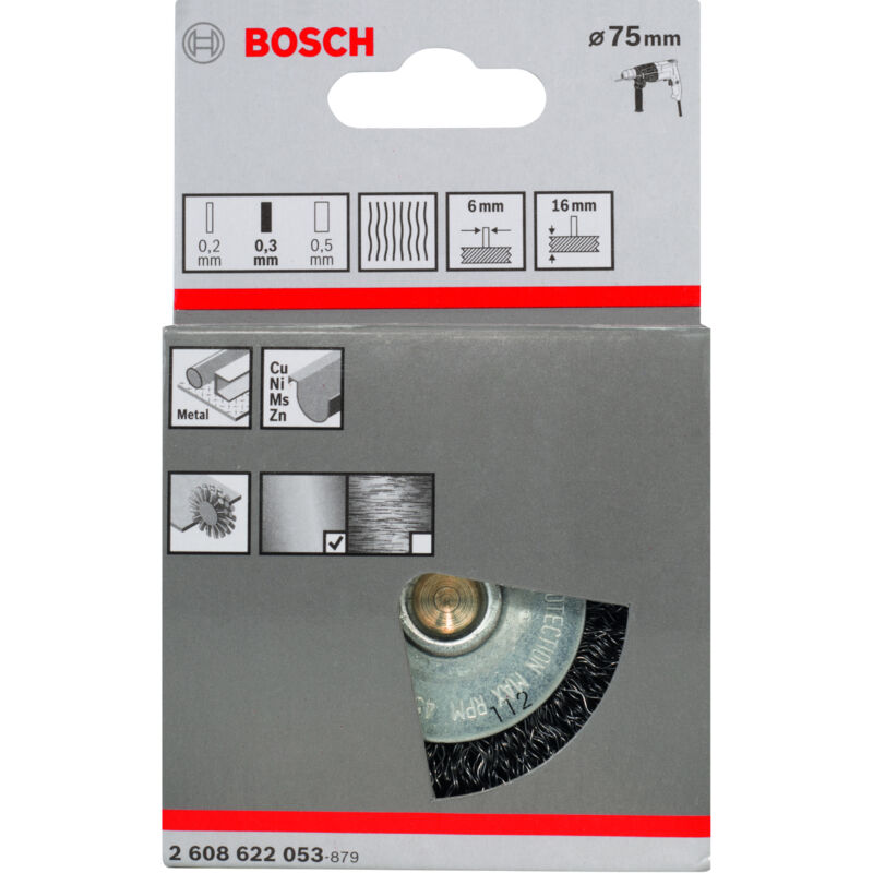 

BOSCH 2608622053 Cepillo de disco 75 mm 0,3 mm 16 mm