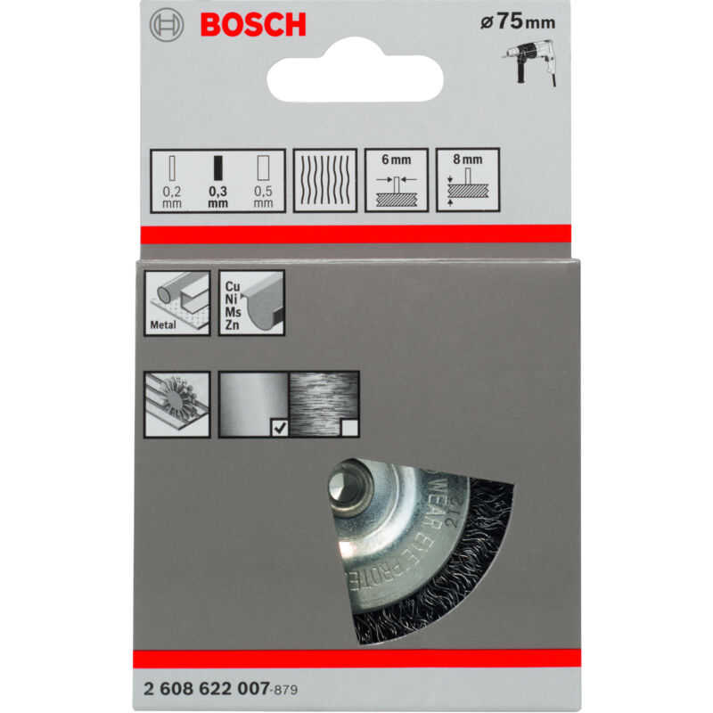 

BOSCH 2608622007 Cepillo de disco 75 mm 0,3 mm 8 mm