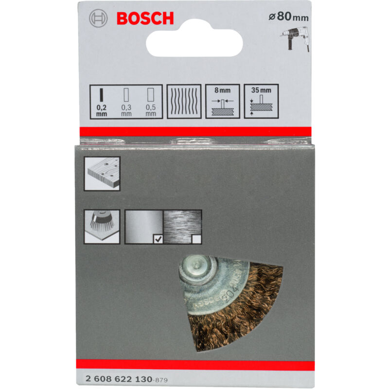

BOSCH 2608622130 Cepillo de disco, latonado 80 mm 0,2 mm 35 mm