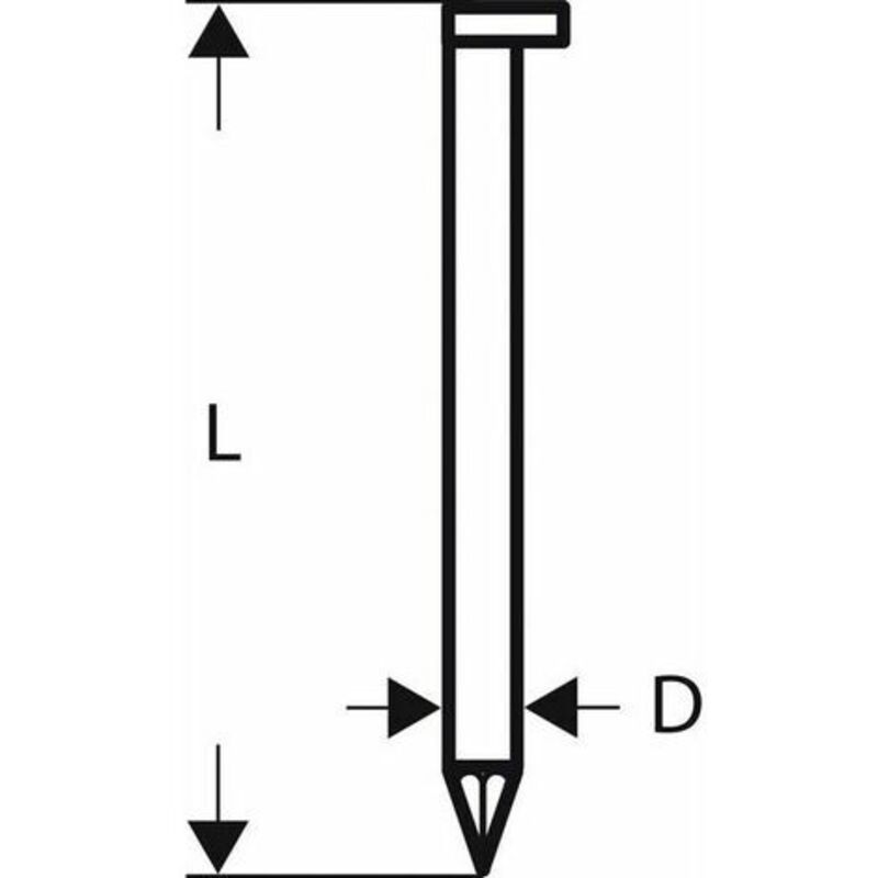 Chiodo a testa D SN34DK 90G, 3,1 mm, 90 mm, zincato, liscio, confezione da 2500 pezzi