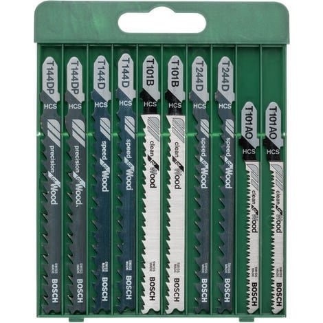 Lot de 10 lames BOSCH 2xt144d, 2xt244d, 2xt101b, 2xt101ao, 2xt144dp pour bois