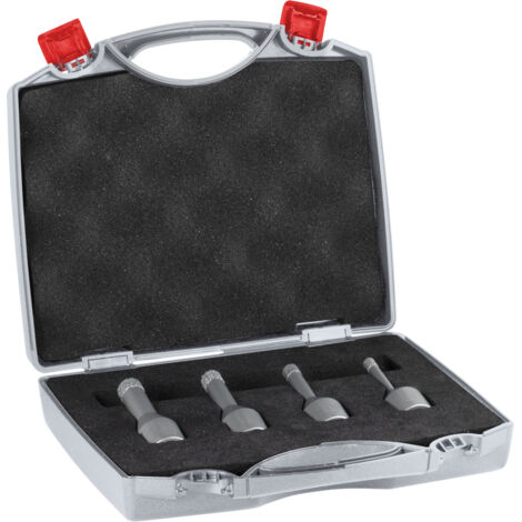 Bosch – Coffret de 4 scies trépans 2607017579 diamantées à sec – Diamètres 6/8/10/12mm – Longueur utile 30mm – Pour céramique et verre