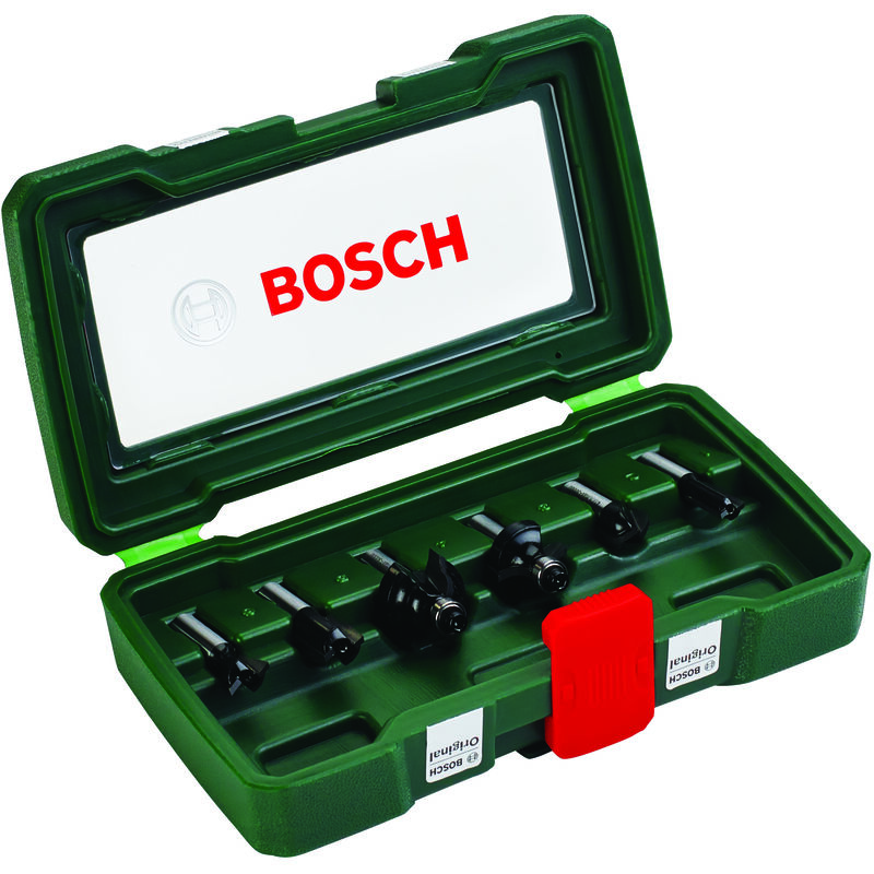 Bosch - Set de 6 fraises au carbure (queue 8 mm)